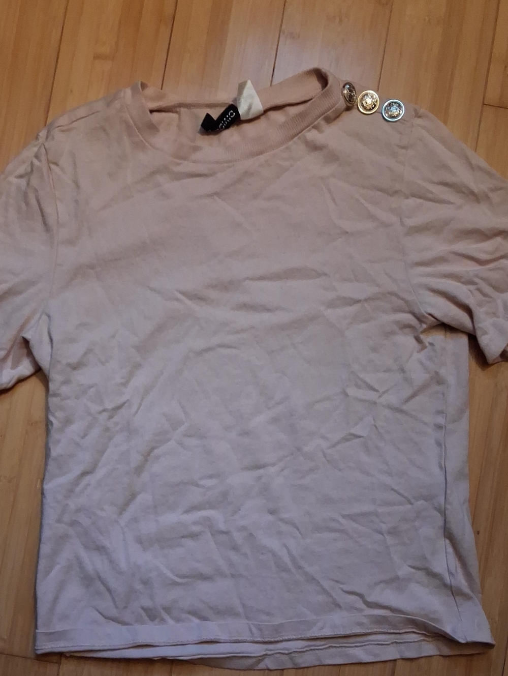 H&M Divided Soft Crewneck Tee in Blush Pink XXS
